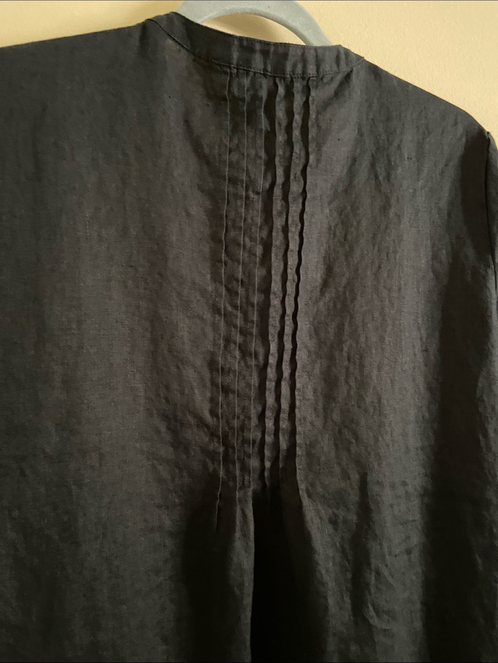 Quince Black Short-Sleeve Swing Linen Dress *Medium Fit* - Picture 3 of 9